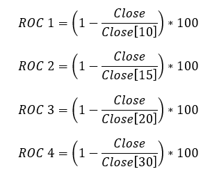 KST Oscillator formula